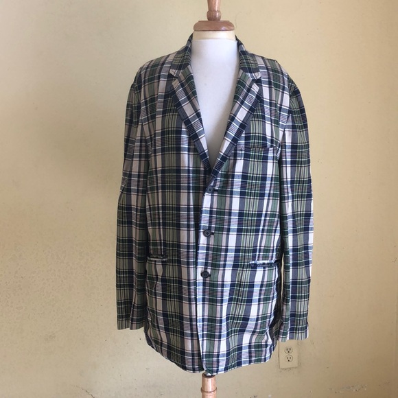 Crew Men's Plaid Blazer, Size XL
